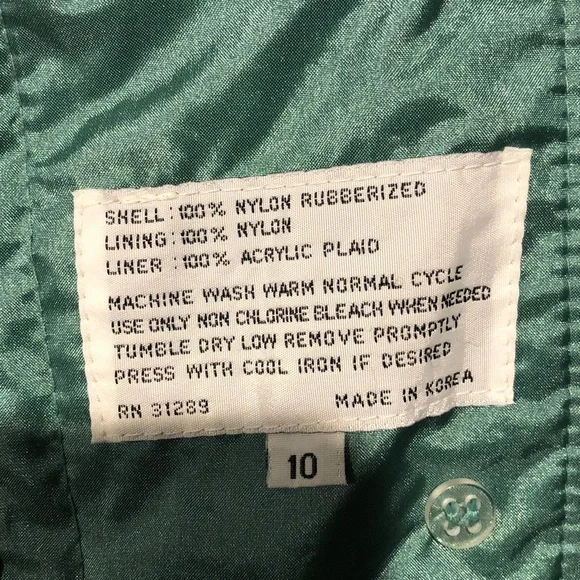 Vintage Ashton Cove Green Lightweight Trench Coat - Picture 4 of 9